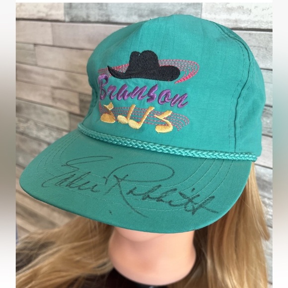 Vtg Hat Signed Eddie Rabbitt Branson Missouri Country Music Trucker Snapback Cap - Picture 4 of 14